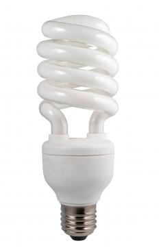 A fluorescent light bulb.