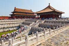 Many tourists visit the Forbidden City in Beijing, China, each year.