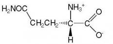 The chemical structure of glutamine.