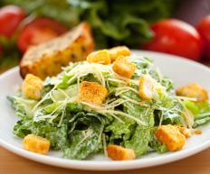 Anchovies are sometimes used in Caesar salad dressings.
