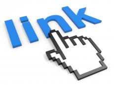 Hand cursor clicking a link