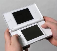 A handheld video game