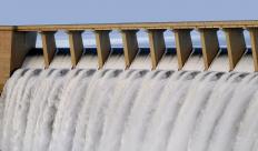 A dam used in a hydroelectric power plant.