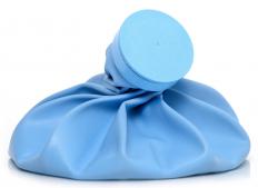 An ice pack can help with muscle pain.