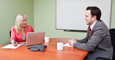 A human resources manager conducting an interview.