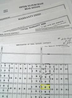 Documents associated with a real estate sale.