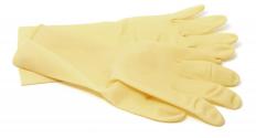 Latex gloves.