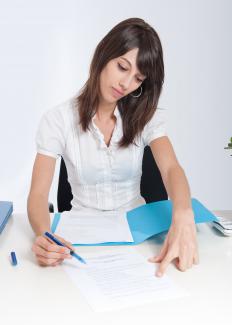 A legal assistant working on a case.