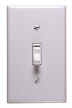 A light switch.