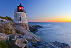 A lighthouse with a light emitter.