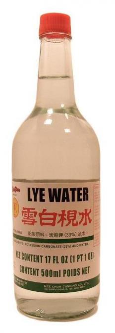 Lye water, which is used to soak dent corn.