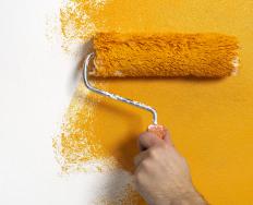 An industrial painting contractor working.
