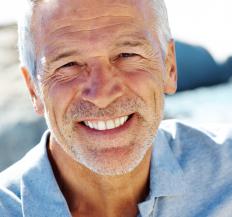 A man with white teeth.