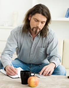A man making a budget.