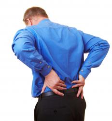 A man with low back pain.