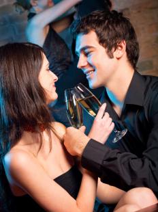 A gold digger on a date.