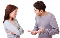 A man yelling at his spouse.