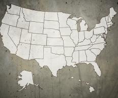 A map of the US.