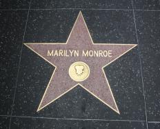 Marilyn Monroe's star on the Hollywood Walk of Fame in Los Angeles, California.