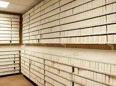 Many older records are stored in microfilm format
