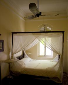 A canopy bed