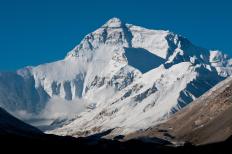 Mount Everest, which requires special mountain climbing equipment.