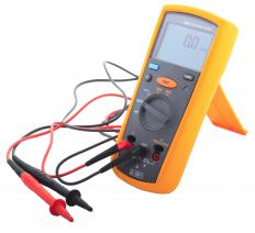 A multimeter, which can be used to measure impedance.