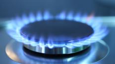 A natural gas stove burner.
