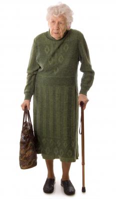 An elderly woman with dementia.