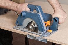 A circular saw with a diamond blade.