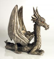 Pewter dragon figurine