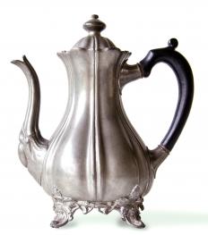 An antique teapot from a flea market.