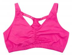 A sports bra made out of moisture wicking clothing