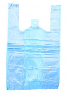 A plastic bag made with polyethylene.