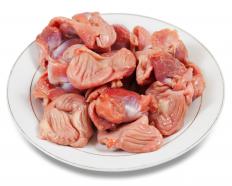 Chicken mince sometimes includes giblets.