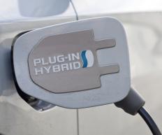 A plug-in hybrid car with fuel saving devices.