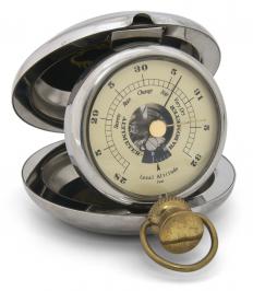 A mercury barometer.