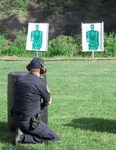A man at a shooting range.