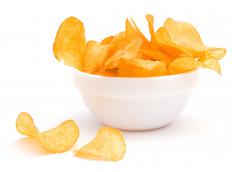 Greek yogurt dip can be served with potato chips.