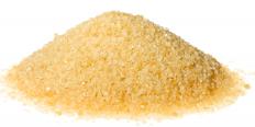 Raw sugar, which can be used to make a natural exfoliant.