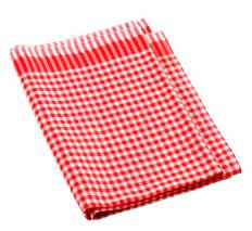 A red and white tea towel.