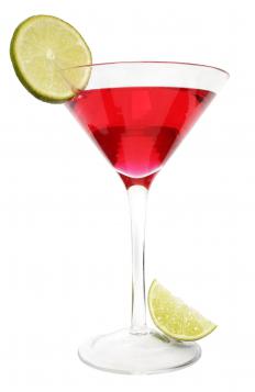 Campari, a liqueur, gives cocktails a distinctive red color.