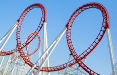 Riding a roller coaster causes dizziness in many people.