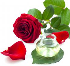 Rose water is sometimes used for inflamed scalps or fine hair.