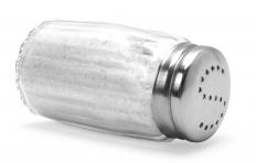 Iodized salt can be used to remove stains from wood countertops.