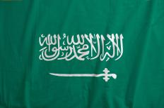 The flag of Saudi Arabia, a member of the Gulf Cooperation Council.