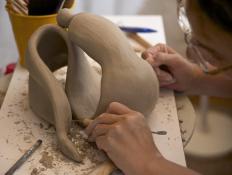 Sculptors often begin their work with siltstone.