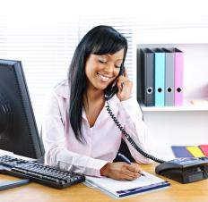 A school principal working.