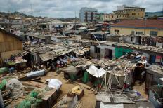 A shanty town