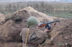 Charges with bayonets fixed attempted to dislodge entrenched soldiers during the First World War.